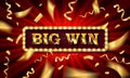 Mega big win banner Royalty Free Stock Photo