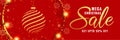 Mega christmas red decorative banner design