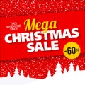 Mega Christmas sale banner Royalty Free Stock Photo