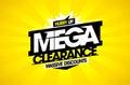 Mega clearance, massive discounts sale mockup