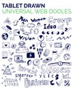 Mega collection of business web concepts, hand drawn doodles Royalty Free Stock Photo