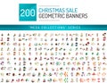 Mega collection of Christmas sale banner templates Royalty Free Stock Photo