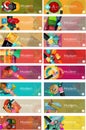 Mega collection of flat design infographic banners Royalty Free Stock Photo