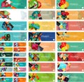 Mega collection of flat design infographic banners Royalty Free Stock Photo