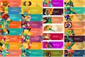 Mega collection of flat design infographic banners Royalty Free Stock Photo