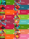 Mega collection of flat design infographic banners Royalty Free Stock Photo