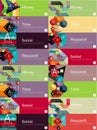 Mega collection of flat design infographic banners Royalty Free Stock Photo
