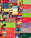 Mega collection of flat design infographic banners Royalty Free Stock Photo