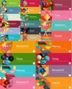 Mega collection of flat design infographic banners Royalty Free Stock Photo