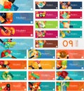 Mega collection of flat design infographic banners Royalty Free Stock Photo