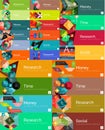 Mega collection of flat design infographic banners Royalty Free Stock Photo