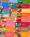 Mega collection of flat design infographic banners Royalty Free Stock Photo