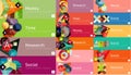 Mega collection of flat design infographic banners Royalty Free Stock Photo