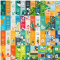 Mega collection of flat web infographic concepts Royalty Free Stock Photo