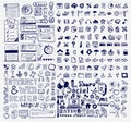 Mega collection of hand drawn universal internet concepts Royalty Free Stock Photo