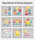 Mega collection infographic template business