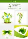Mega collection of leaf abstract backgrounds Royalty Free Stock Photo
