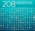 Mega collection of 208 universal web icons