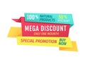 Mega Discount Only This Month Vector Illustration