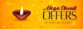 Mega diwali offers sale festival banner design