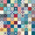 Mega Gorgeous seamless patchwork pattern from colorful Moroccan tiles, ornaments. Can be used for wallpaper, pattern fills, web pa Royalty Free Stock Photo