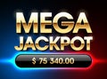 Mega Jackpot banner Royalty Free Stock Photo