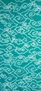 Mega Mendung Batik West Java Turquoise Cloth Royalty Free Stock Photo