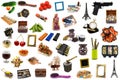 Mega pack of detailed objects isolated
