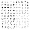 Mega pack of 100 flat arrow icons