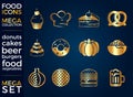 Mega Pack and Mega Set vector food icons set