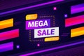 Geometric Mega Sale Abstract Background Design Royalty Free Stock Photo