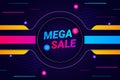 Geometric Mega Sale Abstract Background Design Royalty Free Stock Photo