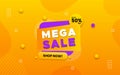 Mega Sale banner design with editable text effect Royalty Free Stock Photo