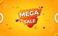 Mega Sale banner design with editable text effect Royalty Free Stock Photo