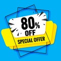 Mega sale. Big Sale banner templte yellow.special offer price Royalty Free Stock Photo