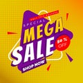 Mega sale header design, special offer