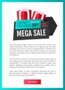 Mega Sale, Limited Time Only Isolated Gift Label