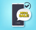 Mega Sale. Special offer price sign. Vector Royalty Free Stock Photo