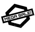 Mega Sale rubber stamp Royalty Free Stock Photo