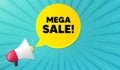 Mega Sale. Special offer price sign. Vector Royalty Free Stock Photo