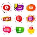Mega Sale. Special offer price sign. Vector Royalty Free Stock Photo
