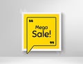 Mega Sale. Special offer price sign. Vector Royalty Free Stock Photo