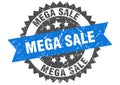 Mega sale stamp. mega sale grunge round sign.