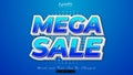 Mega sale text effect Royalty Free Stock Photo
