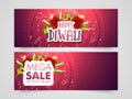 Mega Sale web header or banner for Diwali.