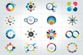 Mega set of circle, round infographic templates, diagrams, graph, presentations, chart.