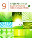 Mega set of green abstract backgrounds Royalty Free Stock Photo