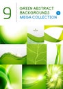 Mega set of green abstract backgrounds Royalty Free Stock Photo
