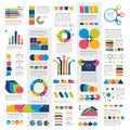 Mega set of infographics elements charts, graphs, circle charts, diagrams, speech bubbles.