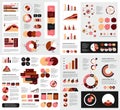 Mega set of infographics elements charts, graphs, circle charts, diagrams, speech bubbles. Royalty Free Stock Photo